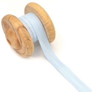 Biais coton uni 20mm bleu clair 3m