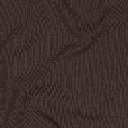 Tissu en jersey de coton biologique Amelie Uni marron foncé