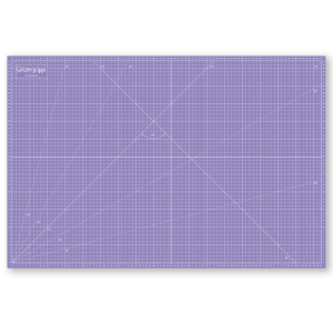 Glitzerpüppi tapis de découpe auto-cicatrisant A1 (90x60cm) -  recto/verso imprimé - rose/violet