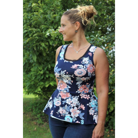 Patron PDF Keyla top basique / top peplum - Patron PDF Glitzerpppi