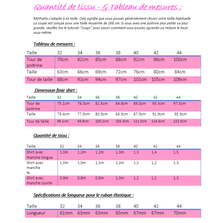 Patron PDF RAFFaela t-shirt / robe basique - Patron PDF Glitzerpppi