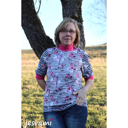 Patron PDF Cuffy t-shirt col montant - Patron PDF Glitzerpppi