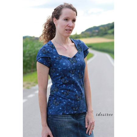 Patron PDF Cuffy t-shirt col montant avec extension - Patron PDF Glitzerpppi