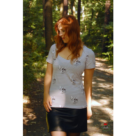 Patron PDF Cuffy t-shirt col montant avec extension - Patron PDF Glitzerpppi
