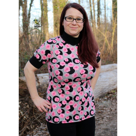 Patron PDF Cuffy t-shirt col montant avec extension - Patron PDF Glitzerpppi