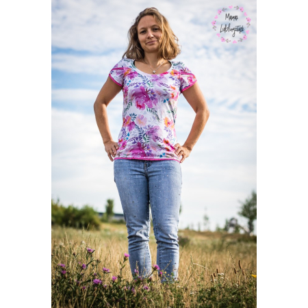 Patron PDF Cuffy t-shirt col montant avec extension - Patron PDF Glitzerpppi