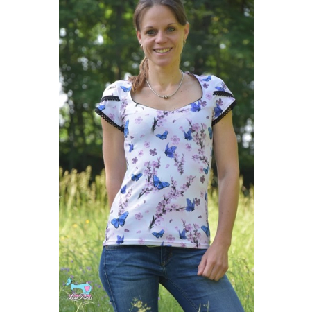 Patron PDF Cuffy t-shirt col montant avec extension - Patron PDF Glitzerpppi