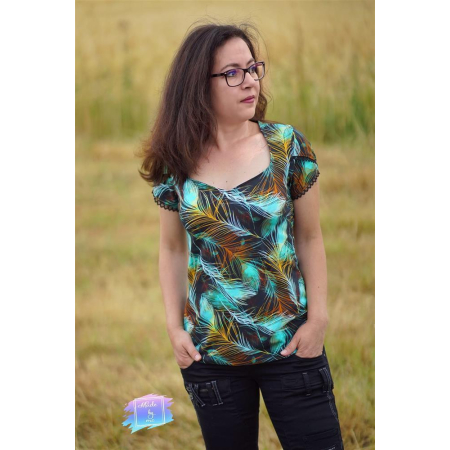 Patron PDF Cuffy t-shirt col montant avec extension - Patron PDF Glitzerpppi
