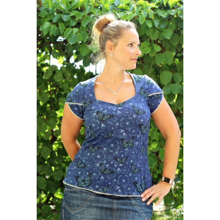 Patron PDF Cuffy t-shirt col montant avec extension - Patron PDF Glitzerpppi