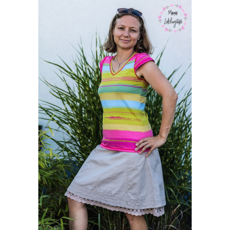 Patron PDF Cuffy t-shirt col montant avec extension - Patron PDF Glitzerpppi