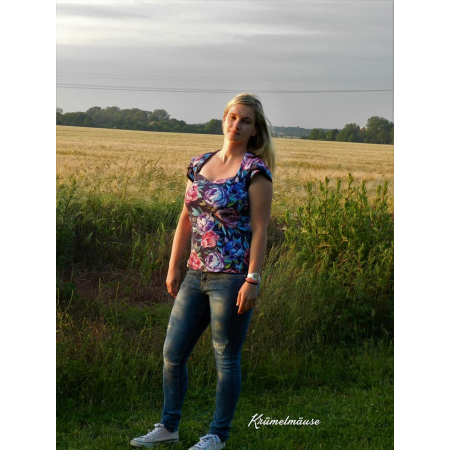 Patron PDF Cuffy t-shirt col montant avec extension - Patron PDF Glitzerpppi