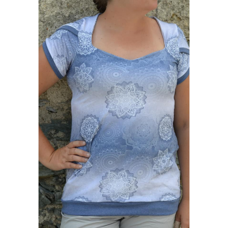 Patron PDF Cuffy t-shirt col montant avec extension - Patron PDF Glitzerpppi