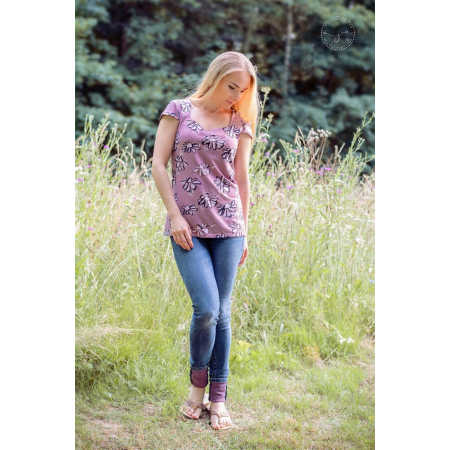 Patron PDF Cuffy t-shirt col montant avec extension - Patron PDF Glitzerpppi