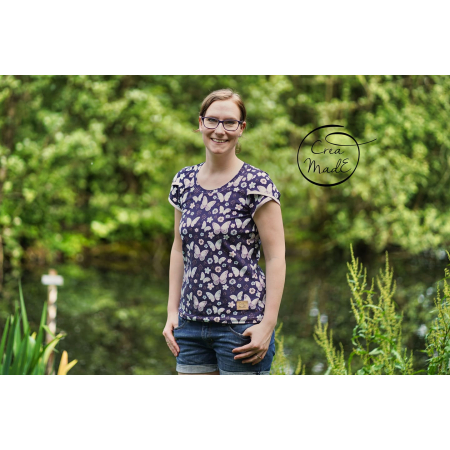 Patron PDF Cuffy t-shirt col montant avec extension - Patron PDF Glitzerpppi