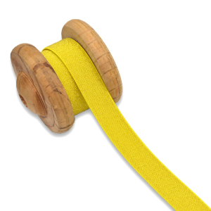 Ruban élastique pailleté jaune 2,5 cm