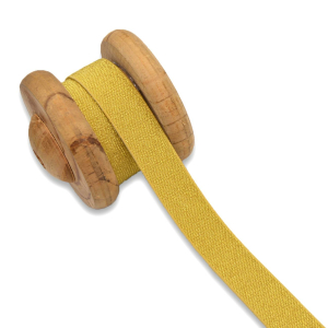 Ruban élastique pailleté or 2,5 cm 