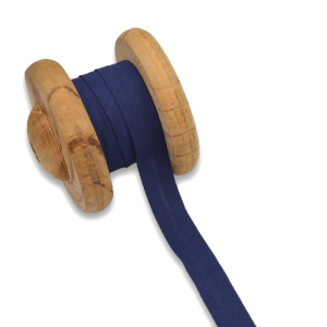 Biais coton 20mm - bleu foncé 3m