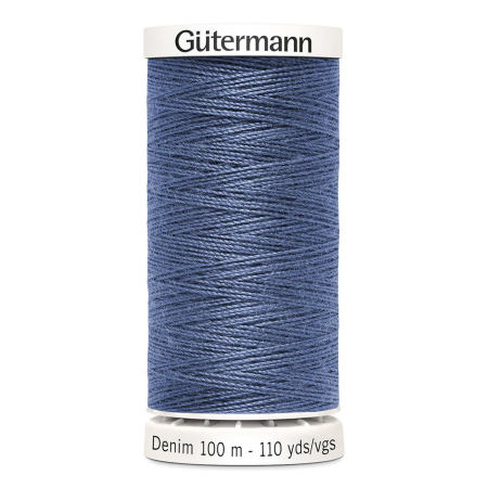 Gütermann fil à coudre jeans Denim Nr. 6075 - 100m, polyester