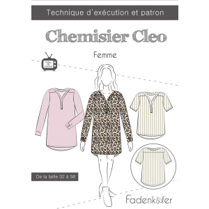 Fadenkäfer patron de couture papier Chemisier Cleo femme