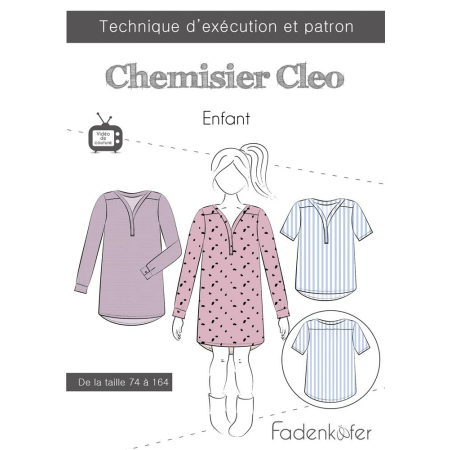 Fadenkäfer patron de couture papier Chemisier Cleo enfant