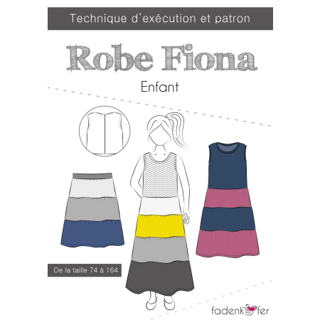 Fadenkäfer patron de couture papier robe Fiona pour enfant